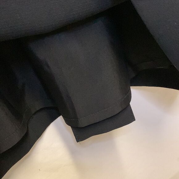 Tahari Ethan Black Knee Length Cap Sleeve Sheath Dress With Patent Belt Size 14 - Picture 8 of 13